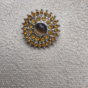 Elegant Silver and Gold-Toned Snap Button Accent (1888)